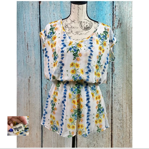 SHOW ME YOUR MUMU Rowdy Dandy Daisy Stripe Romper - Picture 2 of 13